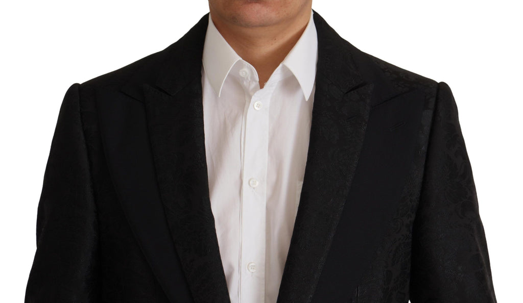 Dolce & Gabbana Black Polyester Formal 2 Piece MARTINI Suit