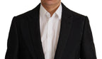 Dolce & Gabbana Black Polyester Formal 2 Piece MARTINI Suit