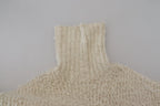 Dolce & Gabbana Cream Wool Knit Turtleneck Pullover Sweater