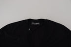 Dolce & Gabbana Black Wool Button Down Cardigan Sweater