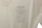 Ermanno Scervino Off White Wool Blend V-neck Pullover Sweater