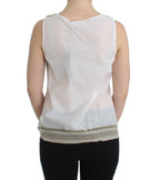 Ermanno Scervino White Top Blouse Tank Shirt Sleeveless