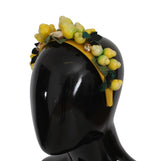 Dolce & Gabbana Yellow Lemons Sicily Crystal Diadem Tiara Headband - Maison Luxe