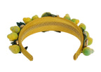 Dolce & Gabbana Yellow Lemons Sicily Crystal Diadem Tiara Headband - Maison Luxe
