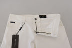 Dolce & Gabbana White Slim Skinny Stretch Cotton Denim Jeans