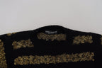 Dolce & Gabbana Black Gold D&G Crystal Cashmere Sweater