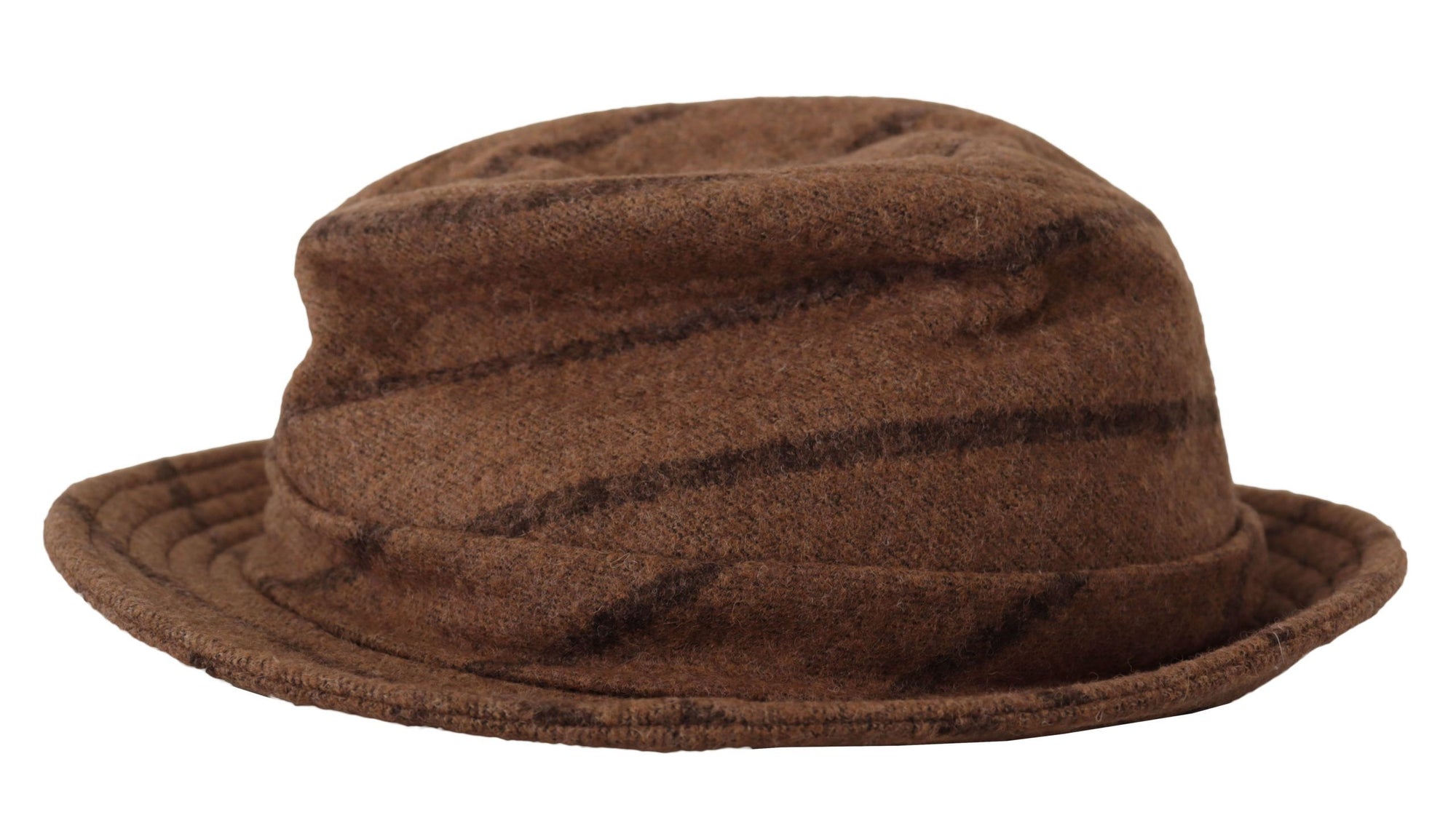Dolce & Gabbana Brown Fedora Striped Print Summer Hat - Maison Luxe