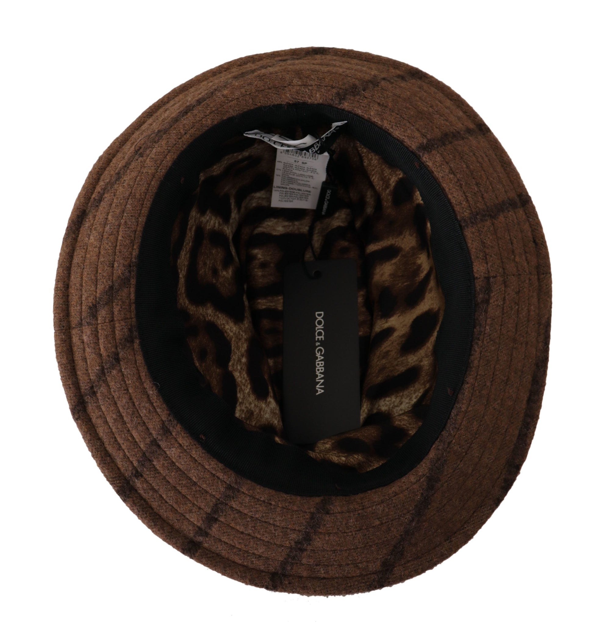 Dolce & Gabbana Brown Fedora Striped Print Summer Hat - Maison Luxe