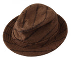 Dolce & Gabbana Brown Fedora Striped Print Summer Hat - Maison Luxe
