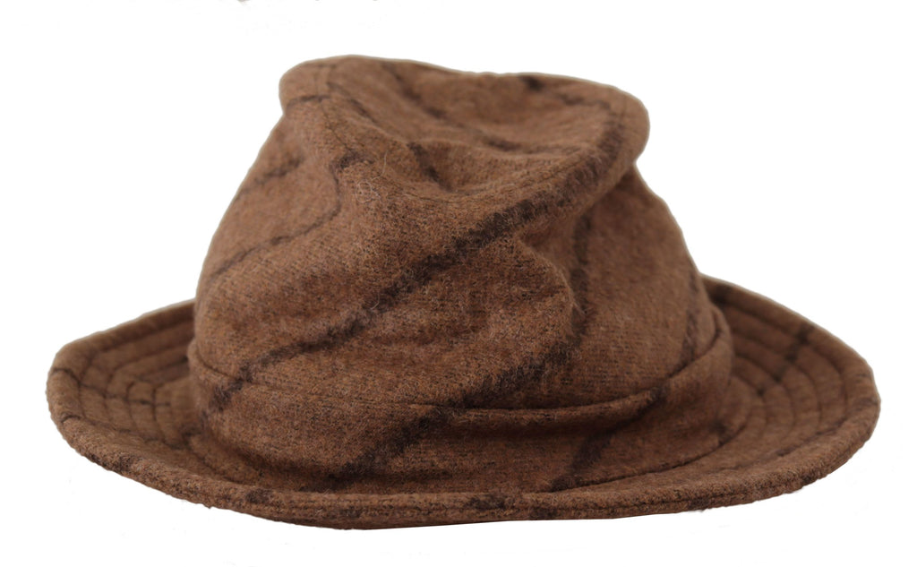 Dolce & Gabbana Brown Fedora Striped Print Summer Hat - Maison Luxe