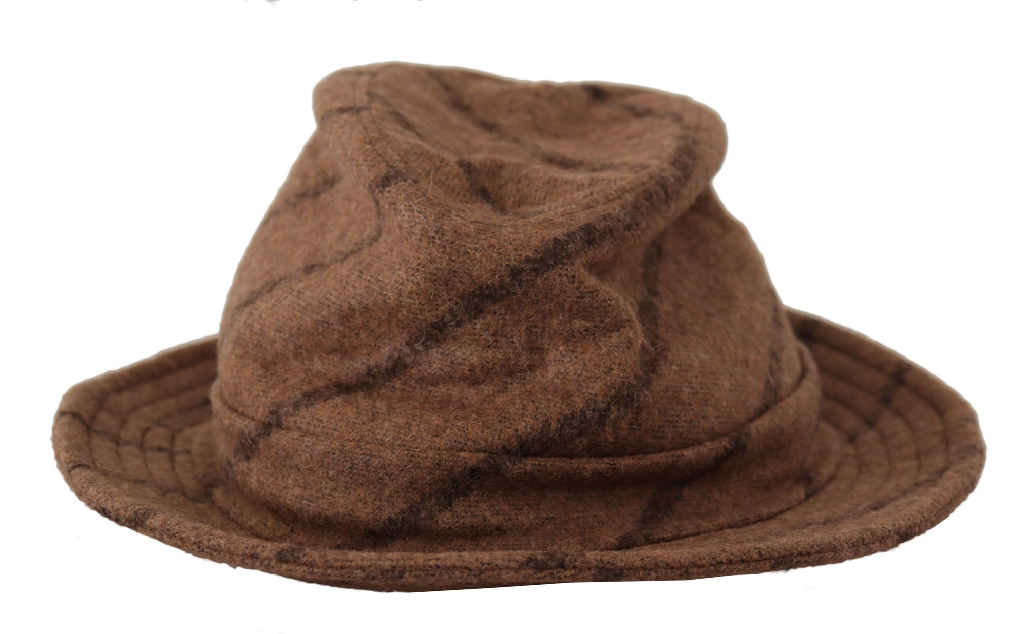 Dolce & Gabbana Brown Fedora Striped Print Summer Hat - Maison Luxe