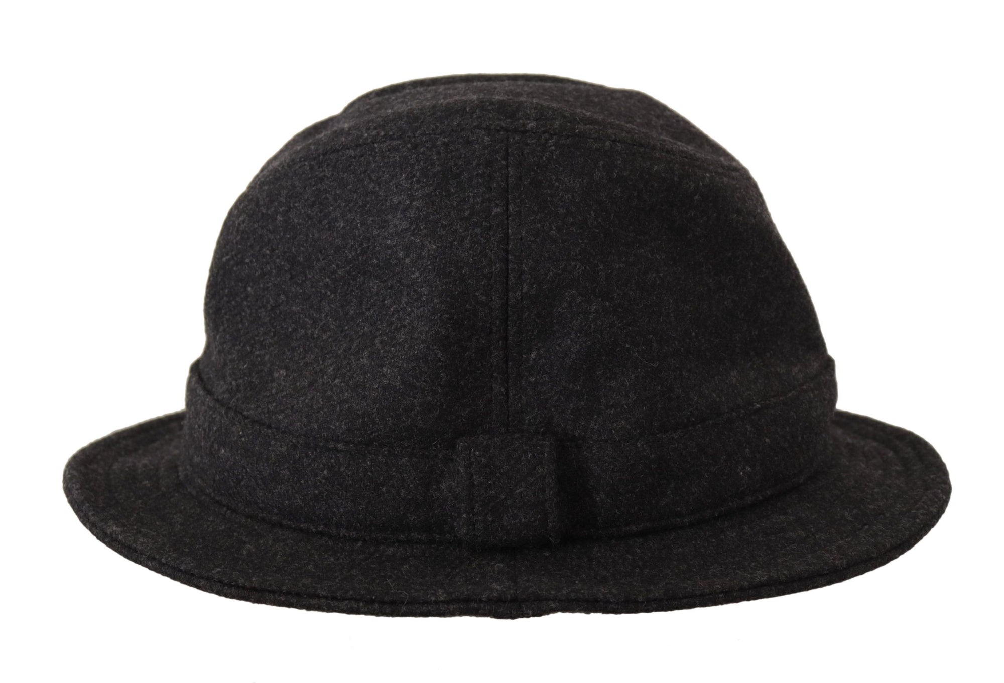 Dolce & Gabbana Gray Virgin Wool Logo Fedora Trilby Cappello Hat - Maison Luxe