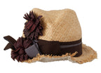 Dolce & Gabbana Yellow Ribbon Floral Embellished Straw Hat - Maison Luxe