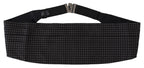 Dolce & Gabbana Black Polka Dot Wide Waist Men Belt Cummerband - Maison Luxe