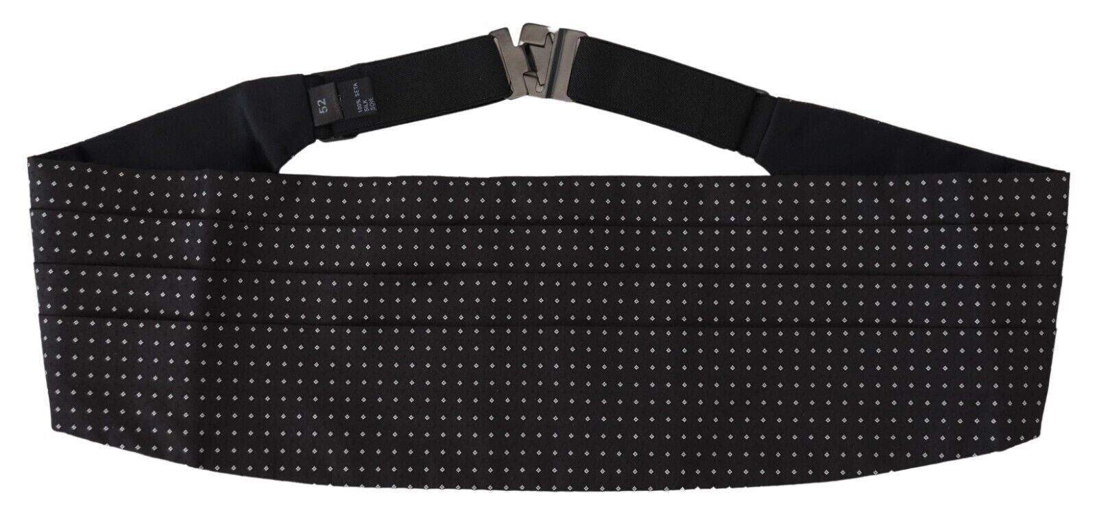Dolce & Gabbana Black Polka Dot Wide Waist Men Belt Cummerband - Maison Luxe