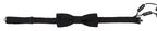 Dolce & Gabbana Black Pattern Silk Adjustable Neck Papillon Bow Tie - Maison Luxe