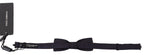 Dolce & Gabbana Blue Pattern Silk Adjustable Neck Papillon Bow Tie - Maison Luxe