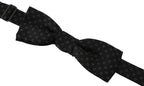 Dolce & Gabbana Black Silk Patterned Necktie Men Accessory Bow Tie - Maison Luxe