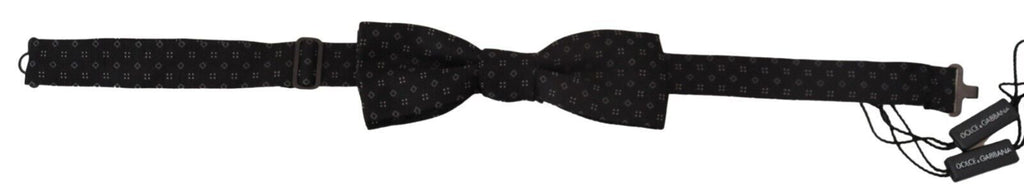 Dolce & Gabbana Black Silk Patterned Necktie Men Accessory Bow Tie - Maison Luxe