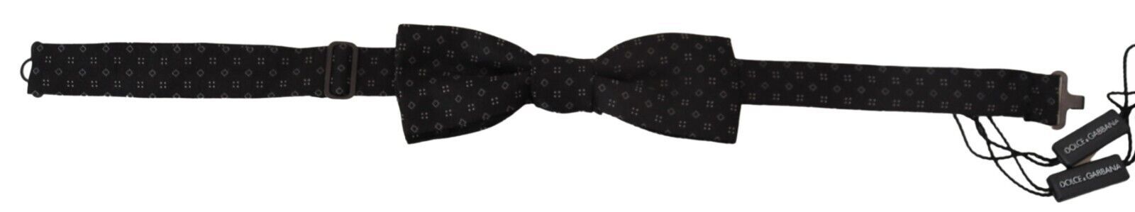 Dolce & Gabbana Black Silk Patterned Necktie Men Accessory Bow Tie - Maison Luxe