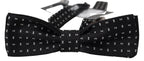 Dolce & Gabbana Black Silk Patterned Neck Papillon Accessory Bow Tie - Maison Luxe