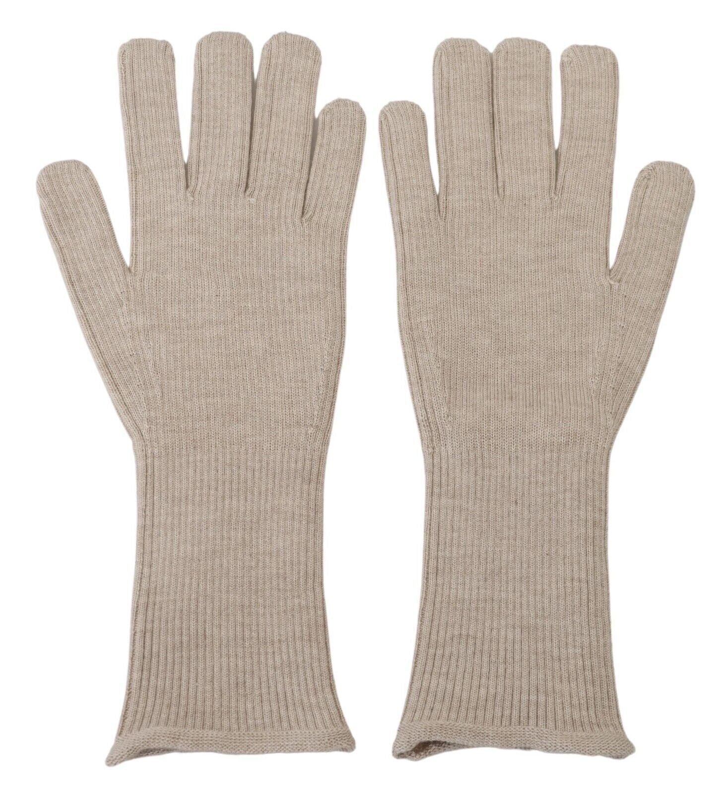 Dolce & Gabbana Ivory Cashmere Silk Hands Mitten Mens Gloves - Maison Luxe