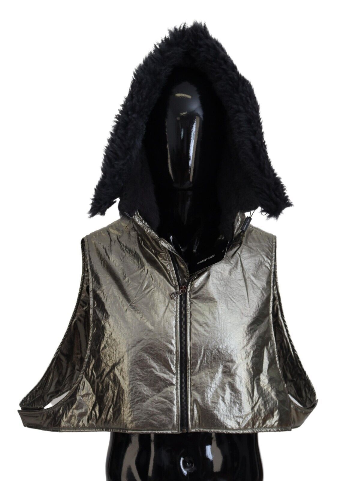 Dolce & Gabbana Silver Fur Whole Head Wrap Men Capello Nylon Hat - Maison Luxe