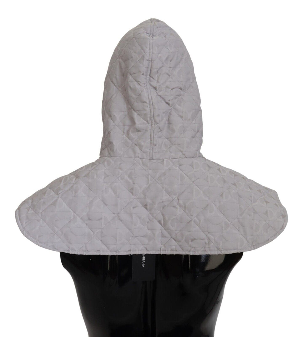 Dolce & Gabbana White Quilted Whole Head Wrap One Size Nylon Hat - Maison Luxe