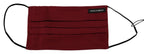 Dolce & Gabbana Maroon Silk Pleated Elastic Ear Strap One Size Face Mask - Maison Luxe