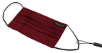 Dolce & Gabbana Maroon Silk Pleated Elastic Ear Strap One Size Face Mask - Maison Luxe