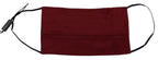 Dolce & Gabbana Maroon Silk Pleated Elastic Ear Strap One Size Face Mask - Maison Luxe