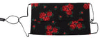 Dolce & Gabbana Black Floral Pleated Elastic Ear Strap One Size Face Mask - Maison Luxe