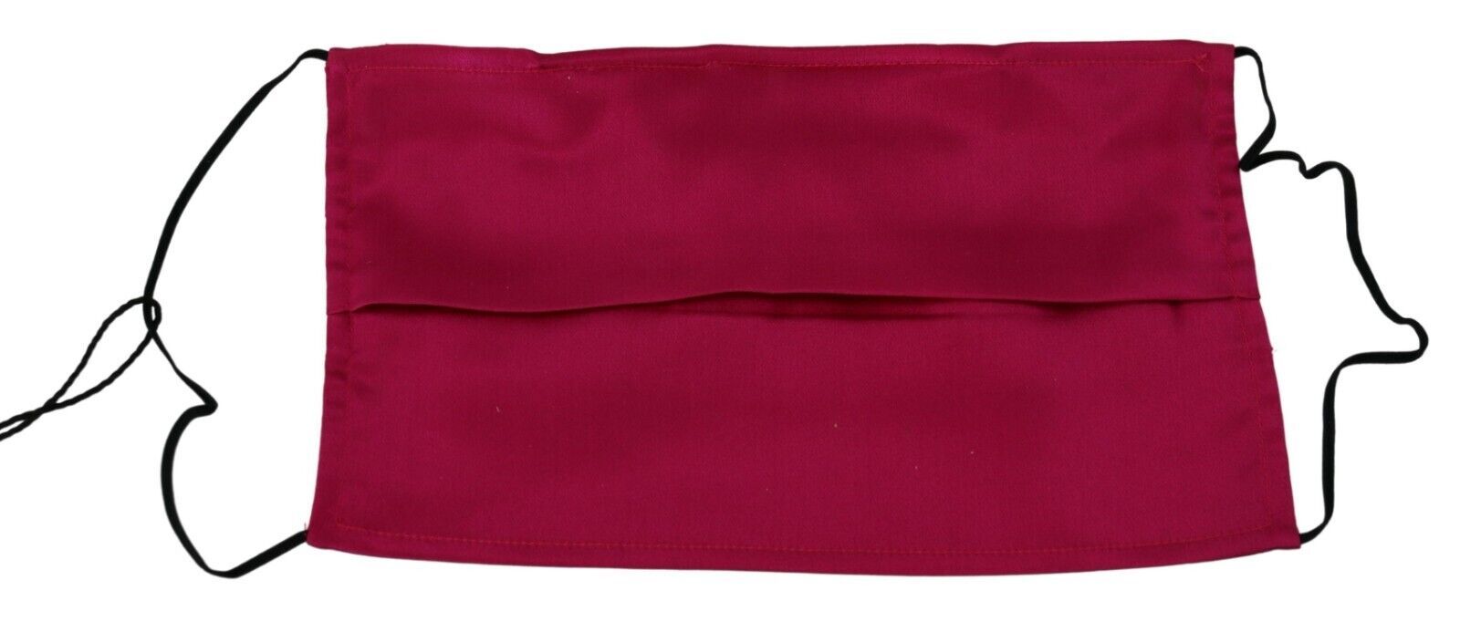 Dolce & Gabbana Maroon Silk Pleated Elastic Ear Strap One Size Face Mask - Maison Luxe