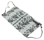 Dolce & Gabbana White Floral Cotton Pleated Elastic Ear Strap Face Mask - Maison Luxe
