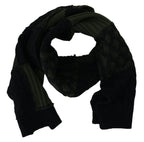 Dolce & Gabbana Black Green Knitted Men Neck Wrap Shawl Scarf - Maison Luxe