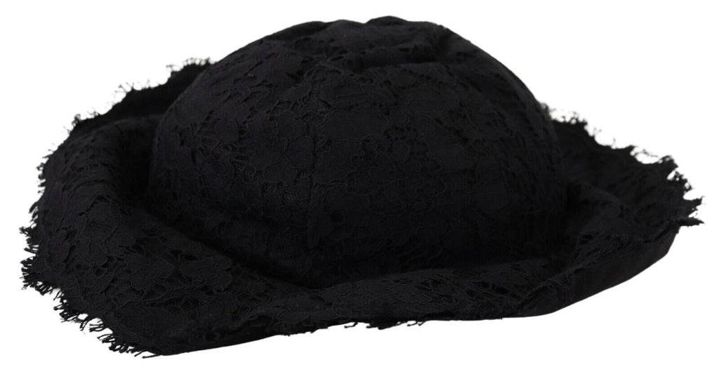 Dolce & Gabbana Black Cotton Wide Brim Shade Hat - Maison Luxe