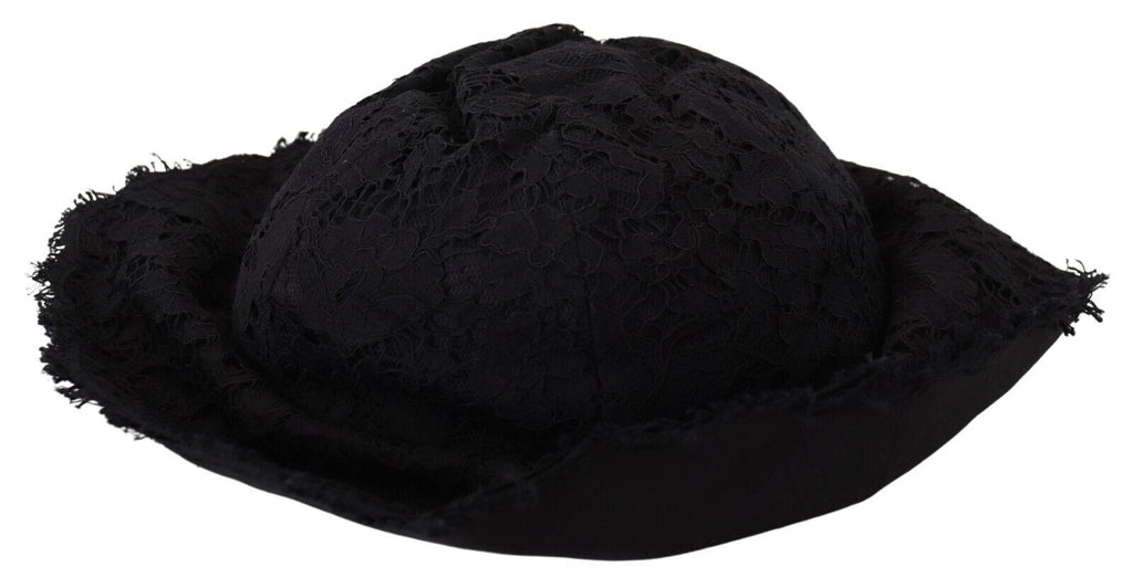 Dolce & Gabbana Black Cotton Wide Brim Shade Hat - Maison Luxe