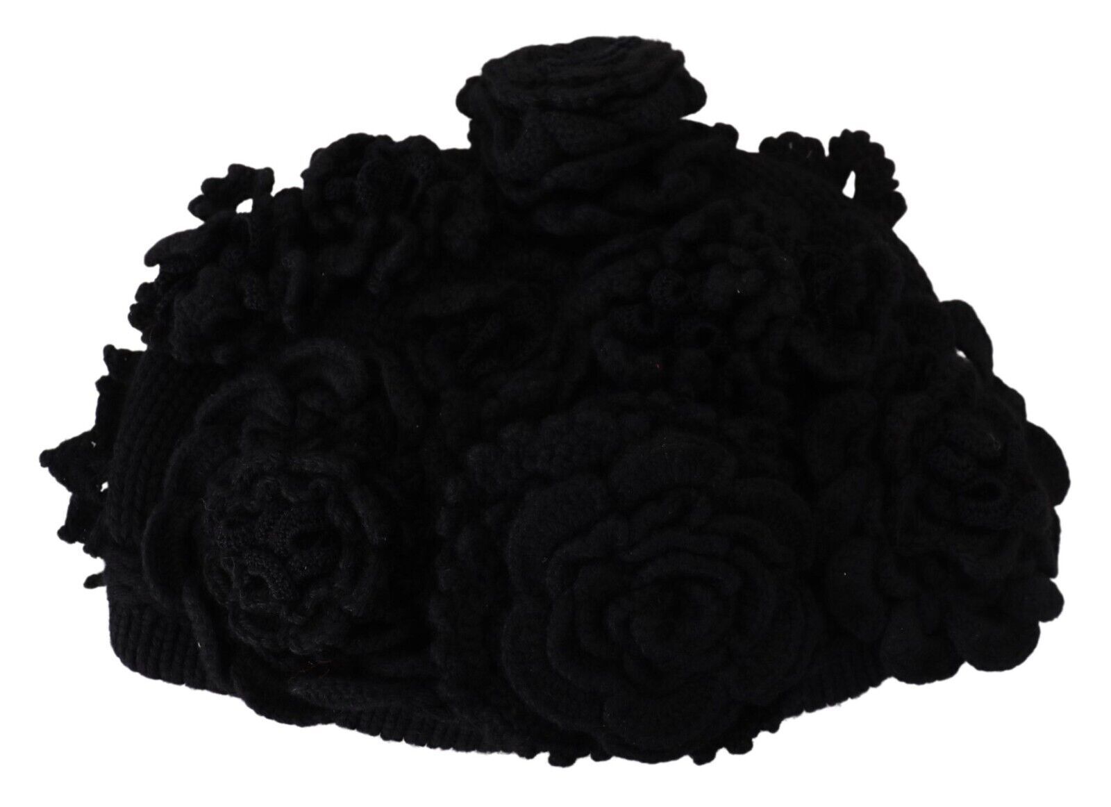 Dolce & Gabbana Black Wool Knit Winter Beanie Hat - Maison Luxe