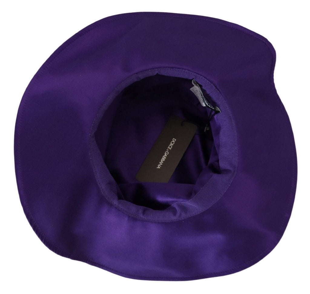 Dolce & Gabbana Purple Silk Stretch Top Hat - Maison Luxe