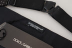 Dolce & Gabbana Black Polka Dot Wide Waist Men Belt Cummerband - Maison Luxe