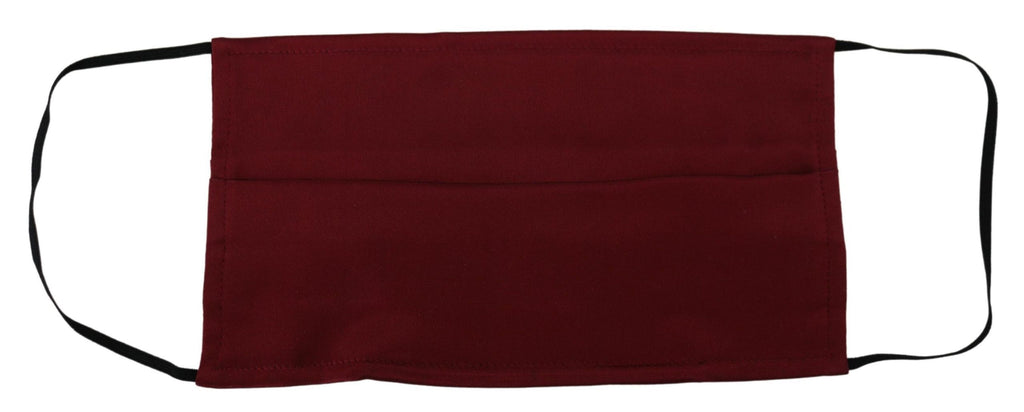 Dolce & Gabbana Maroon Silk Pleated Elastic Ear Strap One Size Face Mask - Maison Luxe