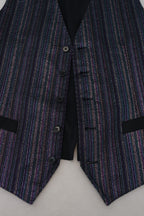 Dolce & Gabbana Multicolor Polyester Waistcoat Dress Formal Vest