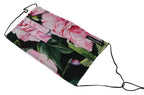 Dolce & Gabbana Black Floral Pleated Elastic Ear Strap Face Mask - Maison Luxe