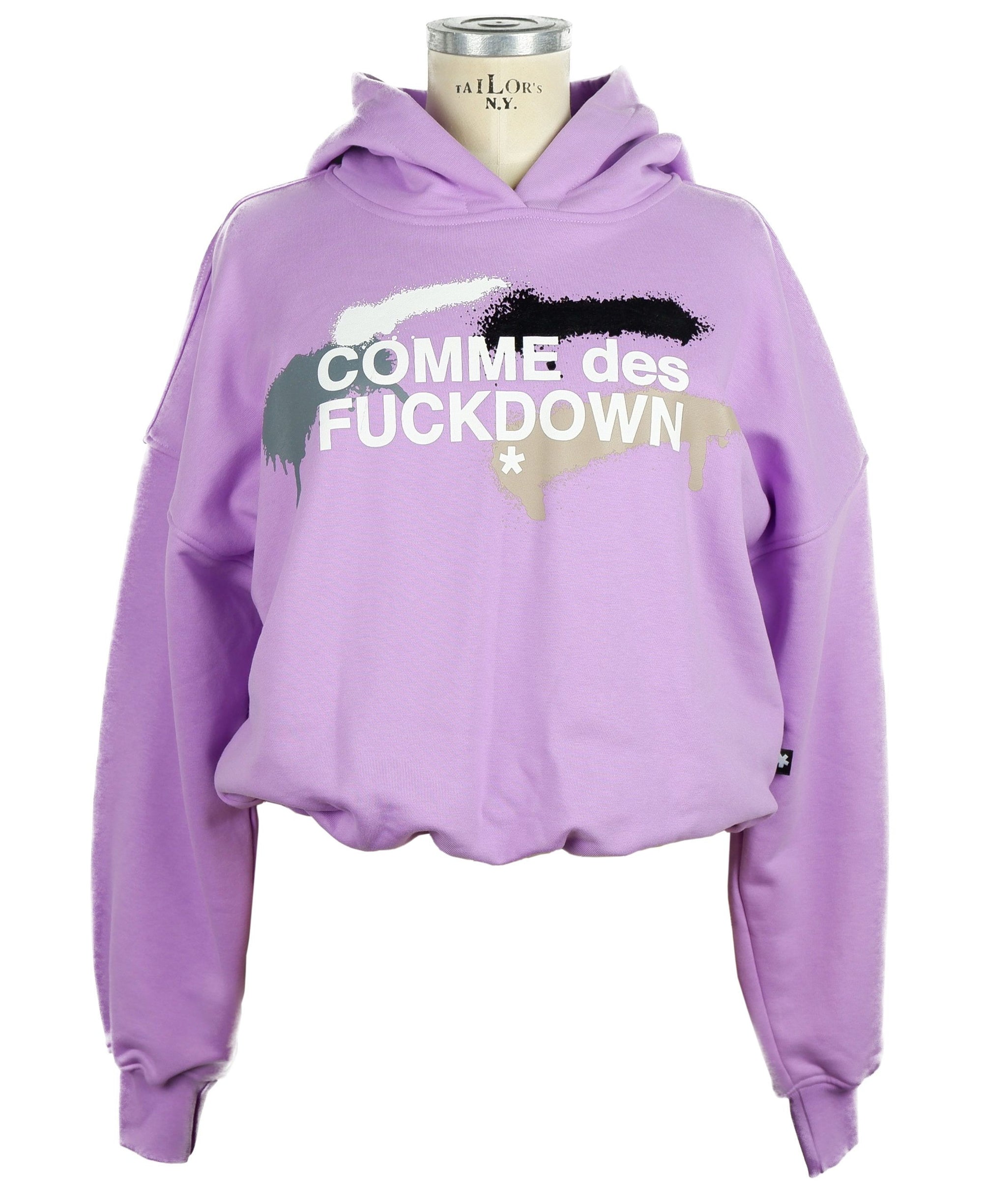 Comme Des Fuckdown Purple Cotton Women Sweater