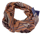 Dolce & Gabbana Blue Linen Seashell Pattern Mens Wrap Shawl Scarf - Maison Luxe