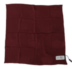 Dolce & Gabbana Maroon Silk Crown Square Wrap Handkerchief Scarf - Maison Luxe
