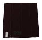 Dolce & Gabbana Brown Silk Blend Square Wrap Handkerchief Scarf - Maison Luxe