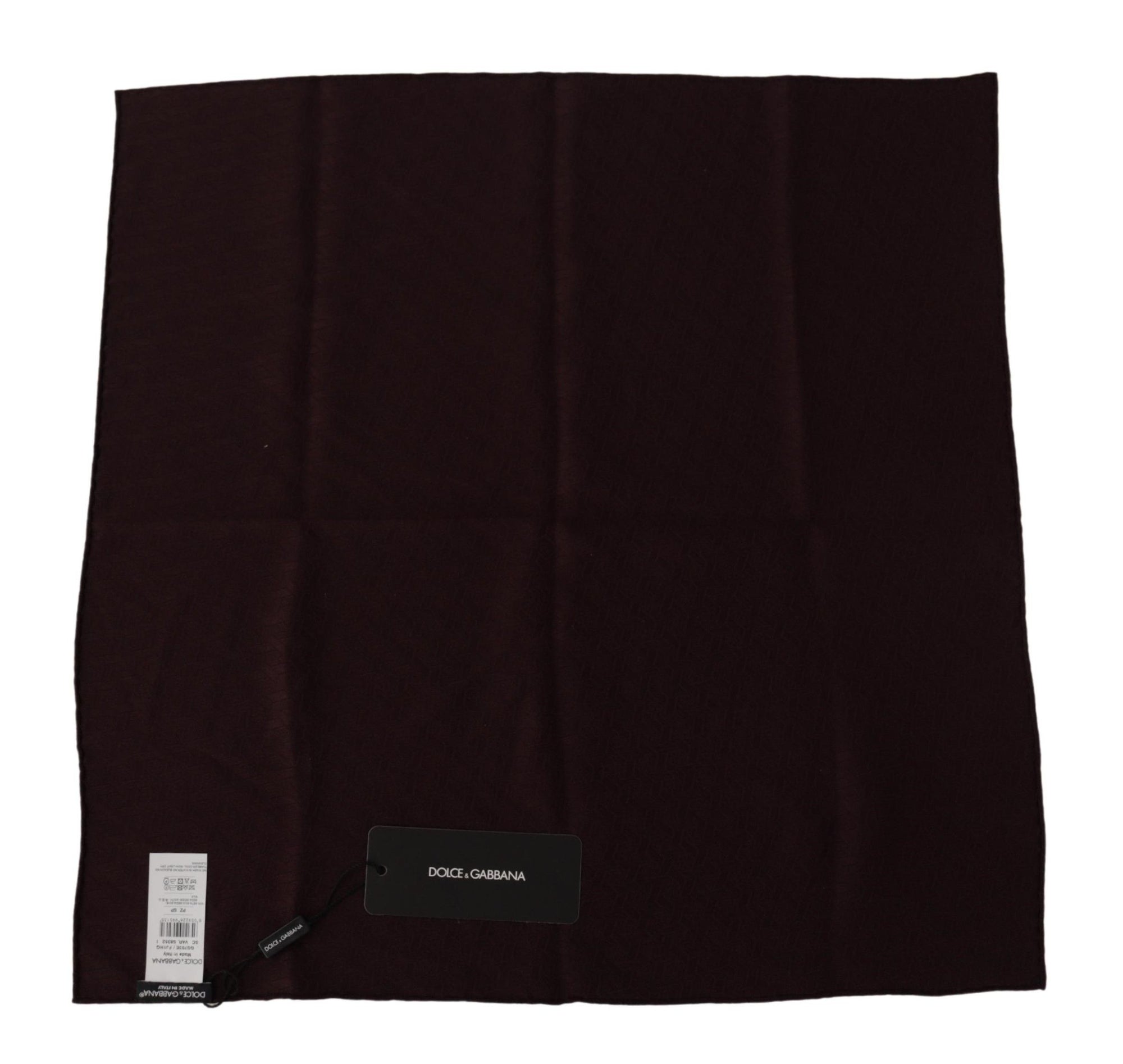 Dolce & Gabbana Brown Silk Blend Square Wrap Handkerchief Scarf - Maison Luxe