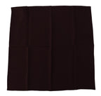 Dolce & Gabbana Brown Silk Blend Square Wrap Handkerchief Scarf - Maison Luxe