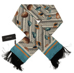 Dolce & Gabbana Multicolor Seashells DG Print Silk Shawl Fringe Scarf - Maison Luxe